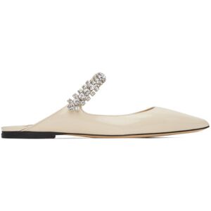 Jimmy Choo Off-White Bing Flat Mules  - Linen - Size: IT 36 - female