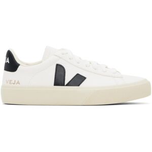 VEJA White Campo ChromeFree Leather Sneakers  - Extra White/Black - Size: IT 37 - female