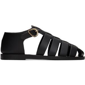 Ancient Greek Sandals Black Homeria Sandals  - Black - Size: IT 40 - female