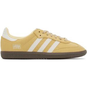 adidas Originals Yellow Samba OG Sneakers  - Oat/Wonder White - Size: US US 6.5 Women / US 5 Men - female