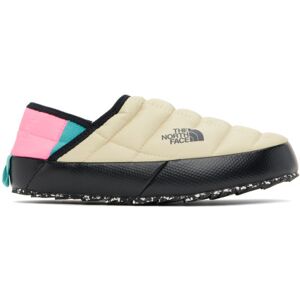 The North Face Beige & Pink ThermoBall Traction V Mules  - V4I Gravel/Gamma Pin - Size: US 11 - female