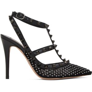 Valentino Garavani Black Rockstud Heels  - DQ8 Black Diamond - Size: IT 36.5 - female