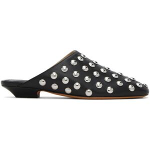 KHAITE Black Studded Slippers  - 200 Black - Size: IT 37 - female