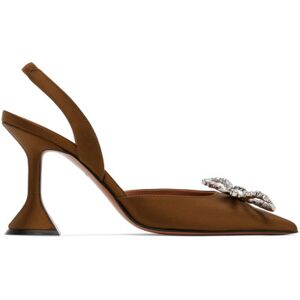 Amina Muaddi Brown Rosie Sling Heels  - Mocha - Size: IT 35 - female