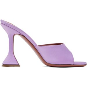 Amina Muaddi Purple Lupita Slipper Heeled Sandals  - Violet - Size: IT 37 - female