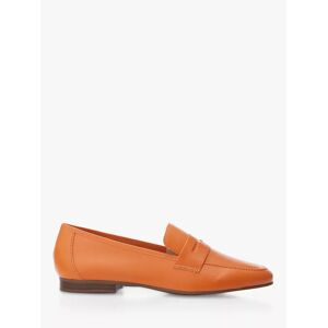 Moda in Pelle Adelyn Leather Loafers - Orange - Female - Size: 4