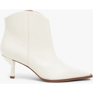 John Lewis Panama Leather Dressy Western Ankle Boots - Latigo Silk Off Wht - Female - Size: 4