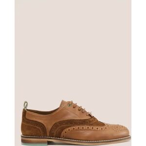 White Stuff Leather Lace Up Brogues, Dark Tan - Dark Tan - Female - Size: 3