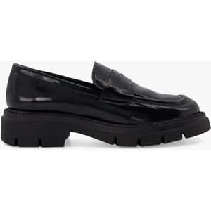 Dune Gracelyne Leather Penny Trim Chunky Loafers - Black Patent - Female - Size: EU39