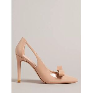 Ted Baker Orliney Patent Bow Cut Out Heeled Court Shoes - Nude - Female - Size: EU38