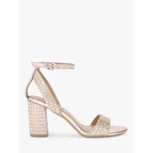 Carvela Kianni Embellished Block Heel Sandals - Gold - Female - Size: 5