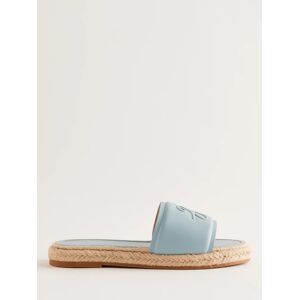 Ted Baker Portiya Leather Espadrille Slider Sandals - Blue - Female - Size: EU40