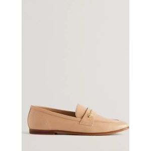 Ted Baker Zzoee Flat Leather Loafers - Natural Beige - Female - Size: EU37