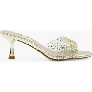 Dune Meggi Embellished Mules, Gold - Gold - Female - Size: 8