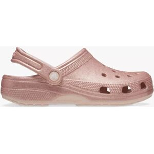 Crocs Classic Glitter Clogs - Light Pink - Female - Size: 5