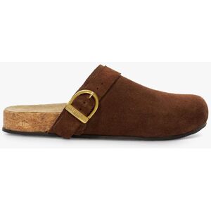 Dune Gracella Suede Footbed Mules - Brown - Female - Size: 6