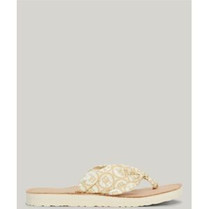 Tommy Hilfiger Logo Toe Post Beach Sandals, Calico - Calico - Female - Size: 8