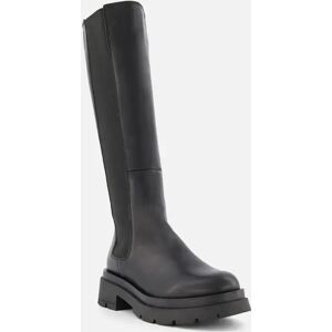 Dune London Women's Ladies Tempas - Chunky-Sole Leather Knee-High Boots - Black - Size: 5