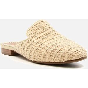 Dune London Women's Ladies Grecian - Woven Flat Mules - Cream - Size: 5