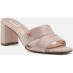 Dune London Women's Ladies Mila - Double-Strap Block-Heel Mules - Rose Gold - Size: 4