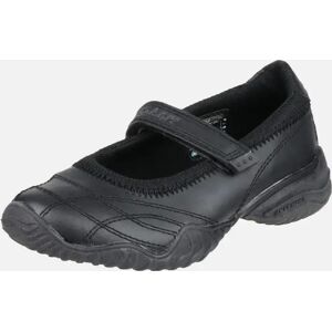 Skechers Girls Velocity Pouty Touch Fasten Leather Casual Shoe - Black - Size: 3 years/3