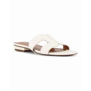 Dune London Women's Ladies  Loupe - Wide Fit Smart Slider Sandals - White - Size: 8