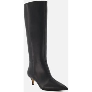 Dune London Women's Ladies Smooth - Kitten-Heeled Knee-High Boots - Black - Size: 5