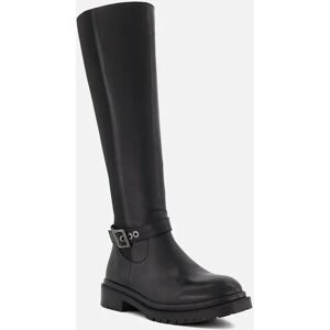 Dune London Women's Ladies Teller - Buckle-Detail Casual Knee-High Boots - Black - Size: 5