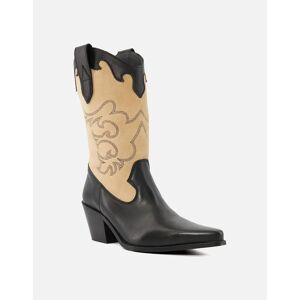 Dune London Women's Ladies Prickly - Limited Edition Long Western Boots - Black - Size: 7