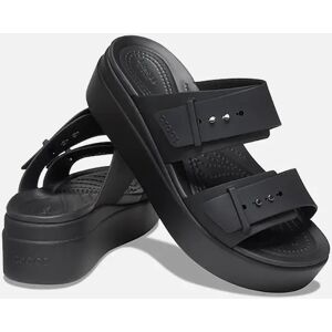 Women's Crocs Women's Brooklyn Buckle Low Wedge Sandal Black - Size: 7/6.5/6