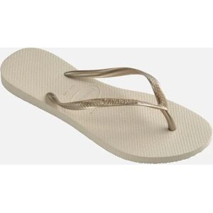 Women's Havaianas Womens Slim Flip Flops (Beige) - Cream - Size: 6/7/6.5