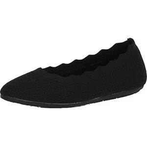 Skechers Women's Cleo 2.0 Love Spell Ballet Flat, Black Knit, 3 UK