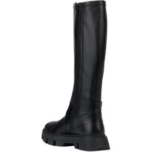 Geox Women's D Vilde Knee high Boot, Black, 6 UK