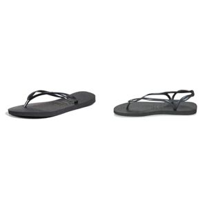 Havaianas Women's Slim Flip Flops, Black (Black 0090), 5 UK, Women's, Luna, Beach Sandals, Black, 4.5/5 UK
