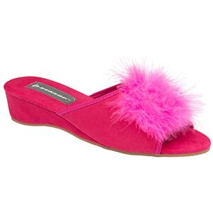 Dunlop Womens Marilyn Wedge Heel Slipper Mules (Fuchsia B, Numeric_5)