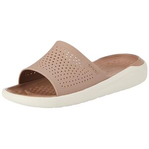 Crocs Unisex LiteRide Slide Sandal, Latte/Stucco, 4 UK