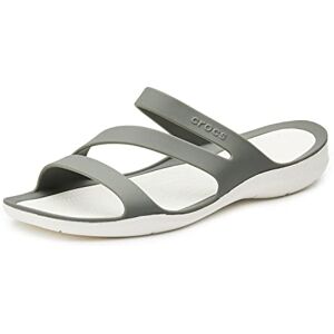 Crocs Women's Swiftwater Sandal W, Smoke/White, 4 UK