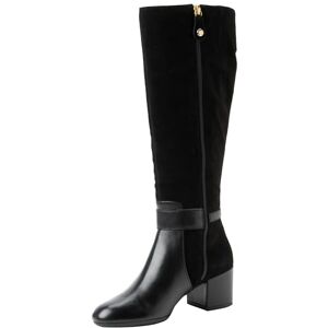 Geox D Eleana Knee high Boot, Black, 7 UK