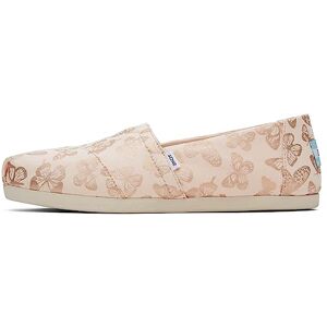 TOMS Women's Alpargata Print Loafer Flat, Pink Buterfly, 3.5 UK