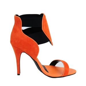 Yaofafa2178 Summer Plus Size Women'S Stiletto Sandals Fashion Elegant Party Open Toe Bag Heel Suede High Heels,Orange,Us8.5 Eu42