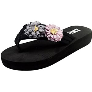 Generic Comfortable Arch Support Black Wedge Sandals For Women Beach Toe Fashion Sandals Women'S Toe Clip Women'S Summer Wedge Clip Bottomed Sandals Sandals Women'S Sandals One Strap Sandals For Women (P