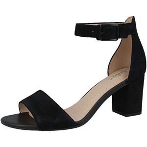 Clarks Womens 261451604 Ankle Strap Heels, Black (Black Suede -), 7 UK