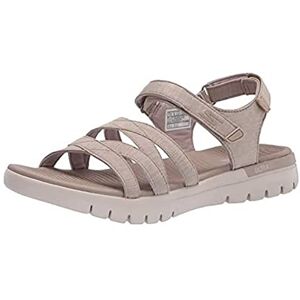 Skechers Women'S Go Walk Flex Sandal, Taupe Textile, 3 Uk