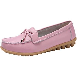 Botcam Shoes Ballerinas Women'S Bowknot Multicoloured Leather Shoes Soft Rubber Soles Ballet Shoes Soft Sole Pump Flat Casual Shoes Nude Patent Shoes Lightweight Comfortable Leisure Sandals Work Shoes, Pink,