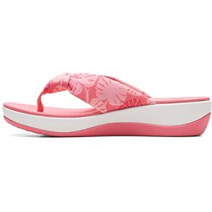 Clarks Women's Arla Glison Flip-Flop, Coral Print Textile, 8 UK