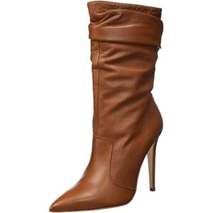 faina Women's High Heel Leather Ankle Boots, Cognac, 6.5 UK
