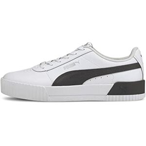 Puma Women's Carina L Sneaker, White White Black Silver, 4 UK