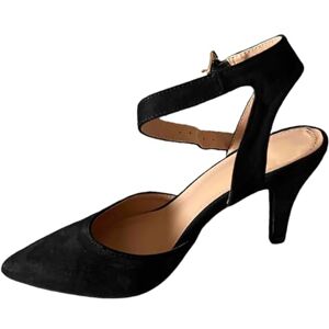 Dfek Womens Mid Heel Court Shoes Heels For Ladies Mary Jane Shoes Women Flat Summer Pointed Toe Square Buckle Shoes High Heels Mary Jane Shoes Stiletto Heel Sandals For Women (Black, 4)