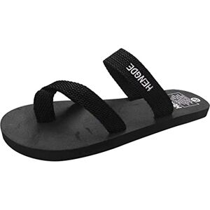 Generic Flip Flops For Women Wide Width Shoes Women Summer Flat Slippers Flip Sandals Beach Sandals Flops Womens Slipper Flip Flops For Women With Arch Support Size 12 (Black, 6)