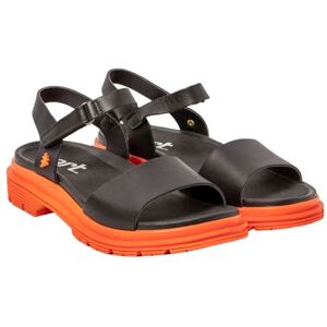 ART Women's 1548 Birmingham Sandal, Nappa Black Orange, 4 UK